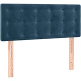  box spring s madracem LED tamnoplavi 80 x 200 cm baršun | shoptok.hr