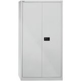 BISLEY Omara s krilnimi vrati UNIVERSAL, VxŠxG 1806 x 914 x 400 mm, 3 police, 4 nivoji, svetlo siva | Shoptok.si