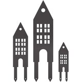  Stabljika za vrt 3 kom. 41 x 10 x 0,08 cm Crna Čelična vrata | shoptok.hr