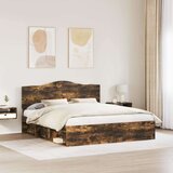  Konstrukcija postelje z vzglavjem Dimljeni oreh 180 x 200 cm, (5000102351) | Shoptok.si