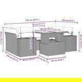 vidaXL 7-dijelni set vrtnih sofa od poliratana s jastucima crni | shoptok.hr