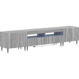  5-dijelni LED TV ormarić Siva Sonoma Konstruirano drvo | shoptok.hr