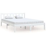 vidaXL Okvir za krevet od masivne borovine bijeli 140 x 190 cm | shoptok.hr