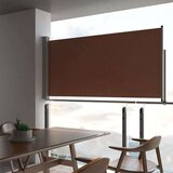 vidaXL Uvlačiva bočna tenda za terasu 120 x 300 cm smeđa | shoptok.hr