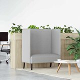 vidaXL Zofa z visokim naslonom Oblačno siva 109 x 56 x 121 cm blago | Shoptok.si