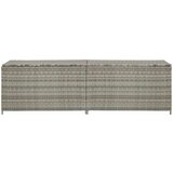 Poli Vrtna škatla za shranjevanje poli ratan 200x50x60 cm siva | Shoptok.si