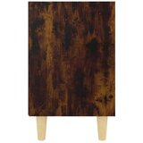  Noćni ormarić s drvenim nogama dimljeni hrast 40 x 30 x 50 cm | shoptok.hr