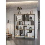 Marckeric Crna/u prirodnoj boji biblioteka u dekoru hrasta 144x175 cm Alabama – | shoptok.hr