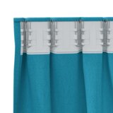 vidaXL Zavjese sa zavjesama 2 pcs Tirkizna 225 x 140 cm Poliester | shoptok.hr