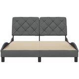  Okvir za krevet bez madraca tamnosivi 140 x 190 cm od tkanine | shoptok.hr