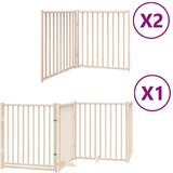  Vrata za pse s vratašcima 8 panela sklopiva 640 cm drvo topole | shoptok.hr