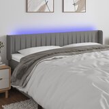 The Living Store LED posteljno vzglavje temno sivo 163x16x78/88 cm blago - LED Vzglavje, (21659861) Cene