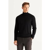 ALTINYILDIZ CLASSICS Men's Black Standard Fit Regular Fit Full Turtleneck Knitwear Sweater Cene'.'