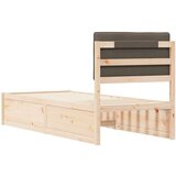  Posteljni okvir z oblazinjenim vzglavjem Taupe 75 x 190 cm, (5000101461) | Shoptok.si