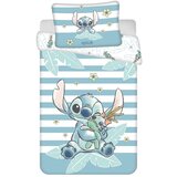 Jerry Fabrics Svijetlo plava pamučna dječja posteljina za dječji krevetić 100x135 cm Lilo & Stitch "Tropical Hugs" – Cijene