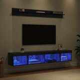  Set omare za televizijo na steni 5 pcs Črna Orehovina Konstruiran les, (5000132402) | Shoptok.si