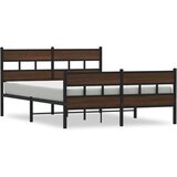 vidaXL Posteljni okvir brez vzmetnice z vzglavjem/vznožjem 140x200 cm | Shoptok.si