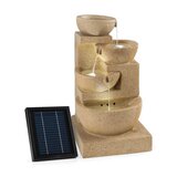 Blumfeldt Korinth, ukrasna fontana, vrtna fontana, solarni 3 W panel, LED, pješčenjak izgled | shoptok.hr
