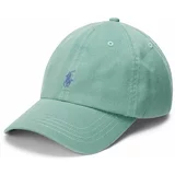 Polo Ralph Lauren Otroška bombažna bejzbolska kapa zelena barva, 323785653057