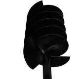 Crna čelična burgija za zemlju sa svrdlom i ručkom 200 mm tri spirale | shoptok.hr