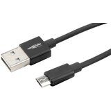 Ansmann USB kabel USB 2.0 USB-A vtič\, USB-mikro-B vtič 2.00 m črna aluminijasti vtič\, TPE plašč 1700-0077, (20416401) | Shoptok.si