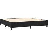  Krevet s oprugama i madracem crni 200x200 cm baršunasti | shoptok.hr