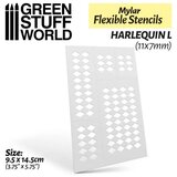 Green Stuff World flexible stencils harlequin l (11x7mm) | ePonuda.com