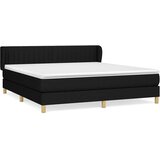  Krevet s oprugama i madracem crni 160x200 cm od tkanine | shoptok.hr