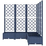  Vrtna sadilica s rešetkom plava siva 120 x 120 x 121,5 cm PP | Shoptok.si