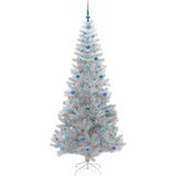 vidaXL Božično drevo med 300 LED z stojalom srebrna 210 cm PET | Shoptok.si