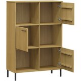  Regal za knjige metalne noge smeđi 90x35x128,5 cm drveni OSLO | Eponuda.com