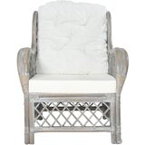 Maison Chic kavč - Sofa - Kanape z blazino siv naravni ratan in platno, (21726968) Cene