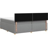  Boxspring krevet s madracem Svjetlosiva 200 x 200 cm Tkanina | shoptok.hr