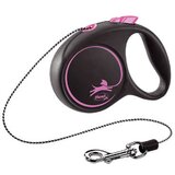 Flexi povodec black design xs, vrvica - 3 m (različne barve) roza | Shoptok.si