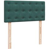 vidaXL Box spring postelja z vzmetnico temno zelena 100x200 cm žamet | Shoptok.si