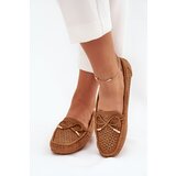 Boto Ladies Moccasins With Perforated Pattern And Lacing Camel Mirisa Cene