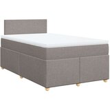 vidaXL Krevet s oprugama i madracem smeđesivi 120 x 190 cm od tkanine | shoptok.hr