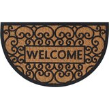 vidaXL Otirač poluokrugli 45 x 75 cm od gume i kokosovih vlakana | shoptok.hr