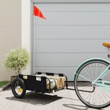 vidaXL Kolesarska prikolica črna oxford blago železo | Shoptok.si