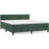  The Living Store Box spring postelja z vzmetnico temno zelena 180x200 cm žamet - Box Spring Postelja, (21450262) | Shoptok.si