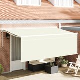 vidaXL Električna retraktabilna tenda Krem Bijela Smeđa 400 x 200 cm | shoptok.hr