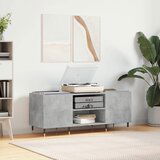 The Living Store omarica za gramofonske plošče betonsko siva 121x38x48 cm les - omarica za gramofonske plošče, (21434209) | Shoptok.si