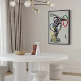  Plakat - Collage Graphic - Discus Thrower - Sculpture 60x90 Crni okvir | shoptok.hr
