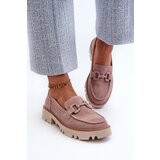S. BARSKI Women's Beige Suede Moccasins with Ornament D&A | Shoptok.si
