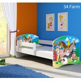  Otroška postelja ACMA z motivom, stranska bela 140x70 cm 34 Farm | Shoptok.si