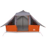 vidaXL Družinski Šotor Tipi Sivo in Oranžno 10-Oseba Vodoodporen | Shoptok.si