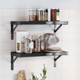 vidaXL Zidne police 2 kom 50 x 23,5 cm crne nehrđajući čelik | shoptok.hr