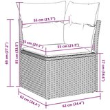  Vrtna sedežna garnitura z blazino 5 pcs Rjava Poly ratan, (5000022119) | Shoptok.si