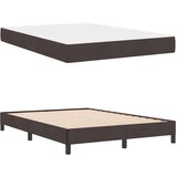  Postelja z vzmetnico z vzmetnico Temno rjava 140 x 200 cm blago | Shoptok.si