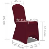 vidaXL Rastezljiva presvlaka za stolicu, bordo, 50 kom | shoptok.hr